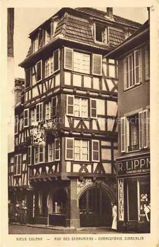 AK / Ansichtskarte  COLMAR 68 Haut-Rhin Rue des Serruriers Charcuterie Zimmerlin