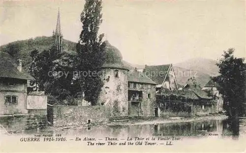 AK / Ansichtskarte  Thann  68 Haut-Rhin La Thuer et la vieille tour Grande Guerre 1914-16