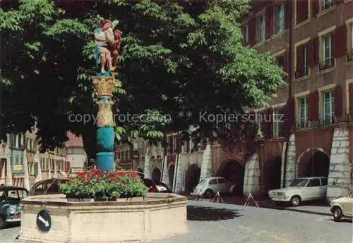 AK / Ansichtskarte  Biel Bienne BE Obergasse und Gerechtigkeitsbrunnen Rue haute et fontaine de la tentation