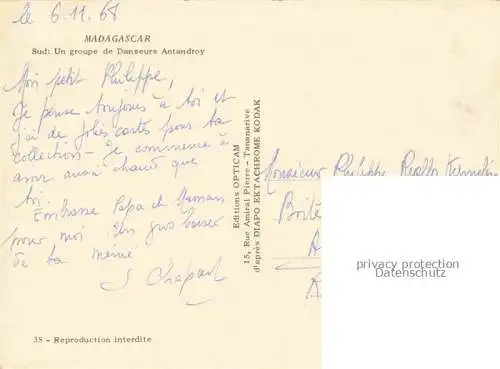 AK / Ansichtskarte  Madagascar Madagaskar Un groupe de Danseurs Antandroy