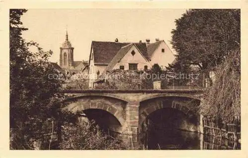 AK / Ansichtskarte  COLMAR 68 Haut-Rhin Bruecke Blick zur Kirche