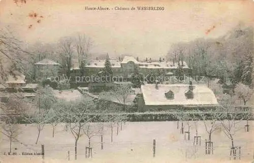 AK / Ansichtskarte  Wesserling Husseren Thann 68 Haut-Rhin Château en hiver Schloss Winterlandschaft