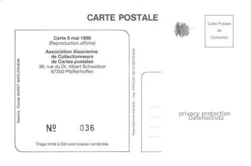 AK / Ansichtskarte  Pfaffenhoffen 10e Anniversaire Foire Alsacienne de la carte postale Meteor Bière d'Alsace Kuenstlerkarte