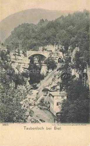 AK / Ansichtskarte  Taubenlochschlucht Biel-BIENNE BE Panorama Bruecke