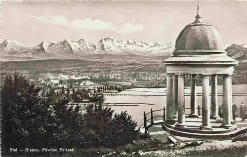 AK / Ansichtskarte  Biel Bienne BE Le Pavillon Felseck et les Alpes