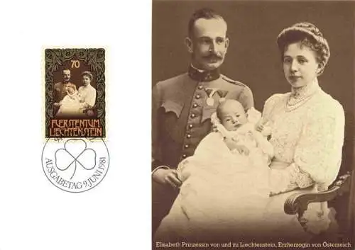 AK / Ansichtskarte  Adel Liechtenstein Fuerstenhaus Elisabeth Prinzessin von oesterreich Prinz Franz Josef II   