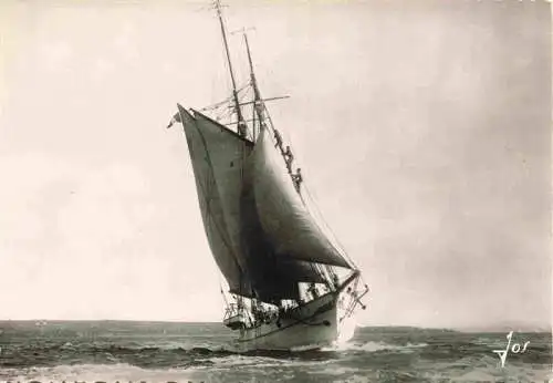 AK / Ansichtskarte  Segelschiffe Sailing Ship Navire a Voiles Barco de Vela-- Brest Finistere L'une des goelettes De l'Ecole Navale