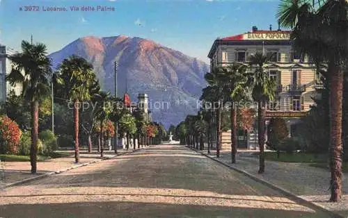 AK / Ansichtskarte  LOCARNO Lago Maggiore TI Via delle Palme