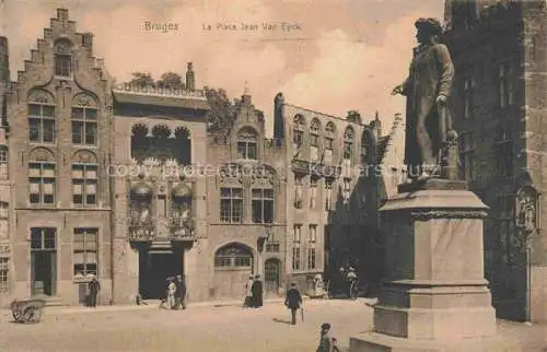 AK / Ansichtskarte  Bruges  BRUGGE Belgie Place Jean Van Eyck Monument