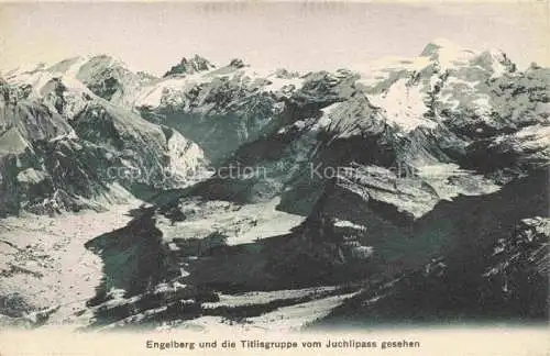 AK / Ansichtskarte  Engelberg  OW Panorama Blick vom Juchlipass gegen Titlisgruppe Alpen