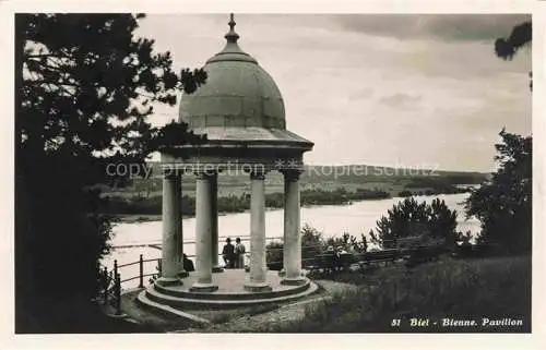 AK / Ansichtskarte  Biel Bienne BE Pavillon Felseck et vue sur le lac