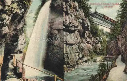 AK / Ansichtskarte  Biel Bienne BE Taubenlochschlucht Wasserfall Eisenbahnbruecke