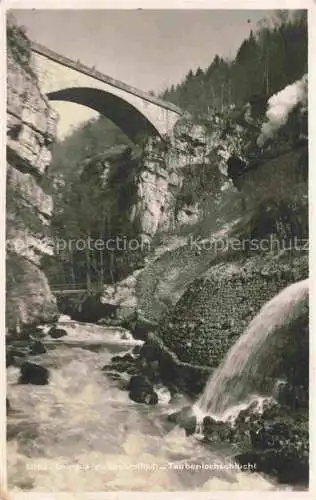 AK / Ansichtskarte  Biel Bienne BE Taubenlochschlucht Wasserfall Bruecke