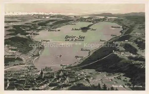 AK / Ansichtskarte  Bielersee Lac de Bienne BE und Umgebung aus der Vogelperspektive