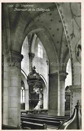 AK / Ansichtskarte  St Ursanne Porrentruy JU Intérieur de la Collégiale