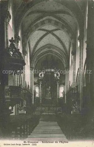 AK / Ansichtskarte  St Ursanne Porrentruy JU Intérieur de l'église