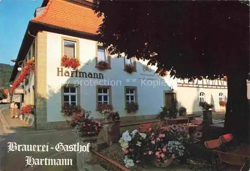 AK / Ansichtskarte  Wuergau Brauerei-Gasthof Hartmann Biergarten