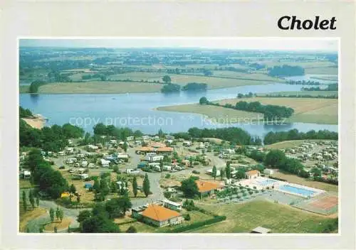 AK / Ansichtskarte  Cholet 49 Maine-et-Loire Camping sur le lac de Ribou vue aérienne