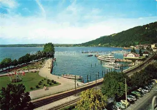 AK / Ansichtskarte  Bregenz Vorarlberg Bodensee Hafen mit Blumenmolo