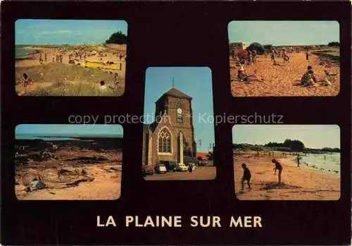 AK / Ansichtskarte  La Plaine-sur-Mer 44 Loire-Atlantique Vues partielles Plage Eglise