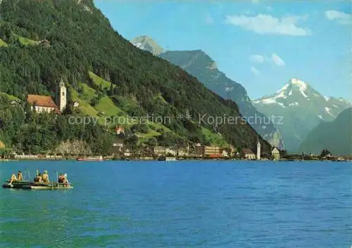 AK / Ansichtskarte  Flueelen Vierwaldstaettersee UR Panorama Blick gegen Bristenstock