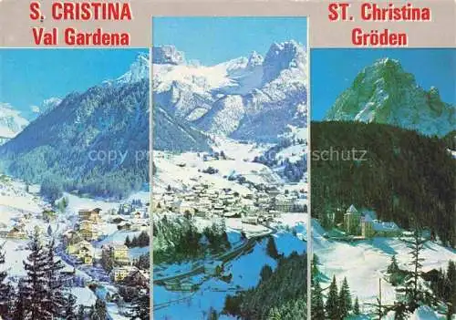 AK / Ansichtskarte  St Christina Groeden IT Panorama Wintersportplatz Alpen