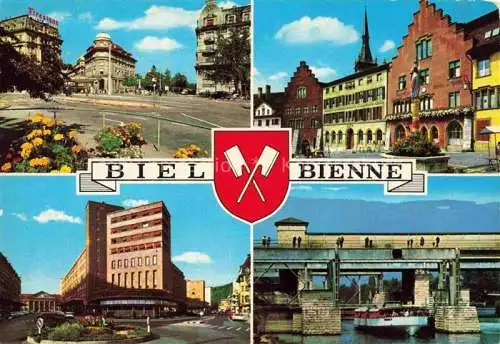 AK / Ansichtskarte  Biel Bienne BE Teilansichten Altstadt Hochhaus Schleuse