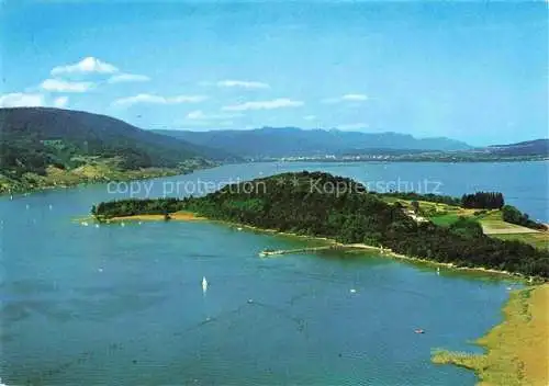 AK / Ansichtskarte  Erlach Bielersee BE Fliegeraufnahme