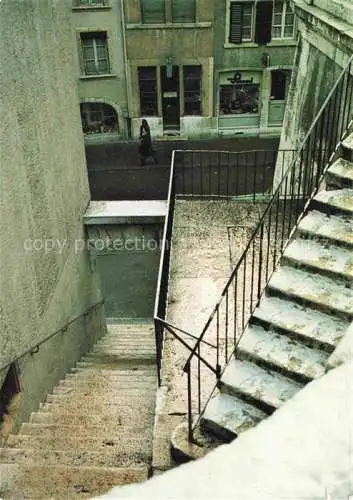 AK / Ansichtskarte  Biel Bienne BE Vieille ville Escalier de l'église Altstadt Treppen der Kirche