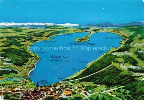 AK / Ansichtskarte  Bielersee Lac de Bienne BE und Umgebung aus der Vogelperspektive