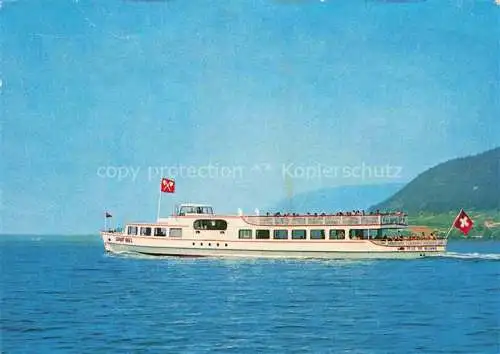 AK / Ansichtskarte  Biel Bienne BE Fahrgastschiff Bielersee