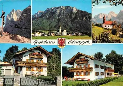 AK / Ansichtskarte  Ebbs Tirol AT Gaestehaus Pension Ederegger Bergkreuz Stripsenjoch Kaisergebirge Autoniuskapelle