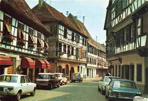 AK / Ansichtskarte  Obernai Alsace Oberehnheim Elsass 67 La Rue du Marché Marktstrasse Fachwerkhaeuser