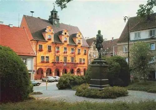 AK / Ansichtskarte  Sigmaringen BW Rathaus Fuerst Karl-Anton-Denkmal Statue