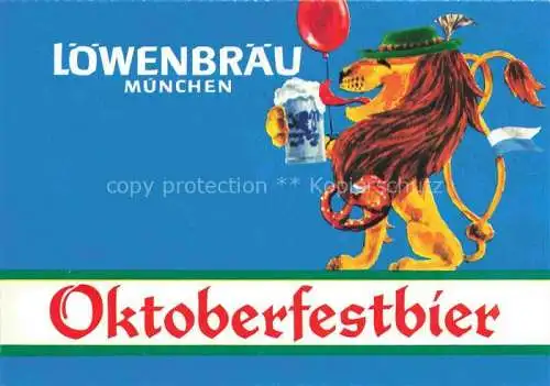 AK / Ansichtskarte  Muenchen Loewenbraeu Bier Oktoberfestbier Getraenke Kuenstlerkarte