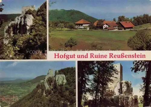 AK / Ansichtskarte  Wiesensteig BW Hofgut und Ruine Reussenstein Schwaebisch Alb Natur Landschaft