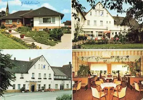 AK / Ansichtskarte  Sandebeck Hotel Pension Zum Teutoburger Wald Gastraum Garten