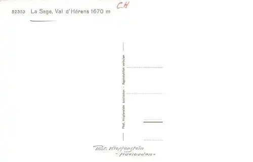 AK / Ansichtskarte  La Sage Evolene Val d Herens VS Vue aerienne