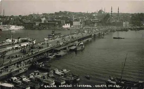 AK / Ansichtskarte  ISTANBUL Constantinopel TK Galata Bridge Fliegeraufnahme