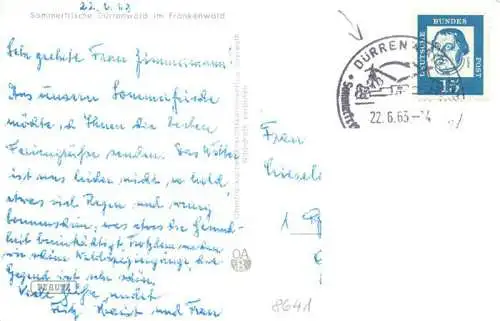 AK / Ansichtskarte  Duerrenwaid Geroldsgruen Hof Bayern Panorama