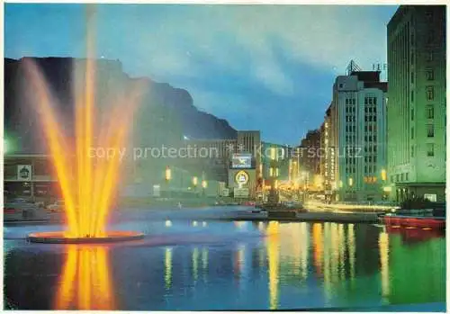 AK / Ansichtskarte  Cape-Town Kaapstad Kapstadt South-Africa RSA Rainbow Fantasy Lights of the City and Fountain reflected in the still waters