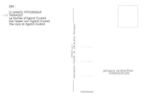 AK / Ansichtskarte  Tafraout Tafraoute Maroc Le Rocher d'Agard Oudad