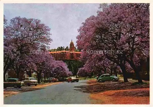 AK / Ansichtskarte  Pretoria Union Buildings with Jacrandas in full bloom