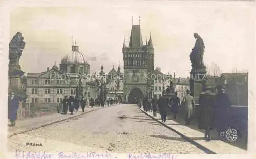 AK / Ansichtskarte  PRAHA Prag Prahy Prague Karlsbruecke Prager Altstadt