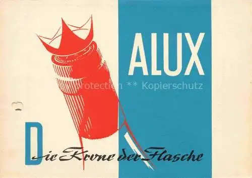 AK / Ansichtskarte  Teningen Alux Flaschenkapsel Die Krone der Flasche Werbung Tscheulin GmbH