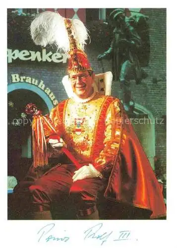 AK / Ansichtskarte  Koeln  Rhein Karneval Prinz Ralf III Germania Edel Pils Werbung Getraenke