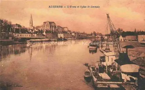 AK / Ansichtskarte  Auxerre 89 Yonne L'Yenne et Eglise Saint Germain