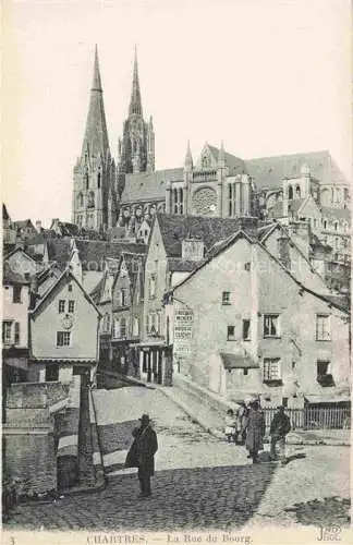 AK / Ansichtskarte  Chartres 28 Eure-et-Loir La Rue du Bourg Eglise