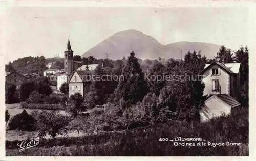 AK / Ansichtskarte  Orcines Clermont-Ferrand 63 Puy-de-Dome Vue générale et le Puy-de-Dôme