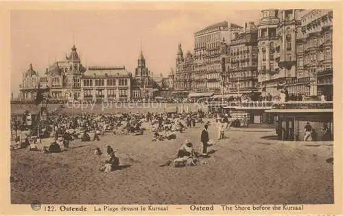 AK / Ansichtskarte  OSTENDE Oostende West-Vlaanderen Belgie La plage devant le Kursaal